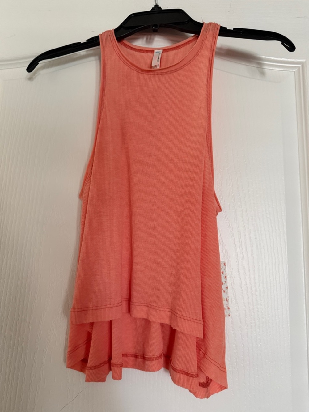 Coral Ribbed Tank Top - Women's Sleeveless Layered Top